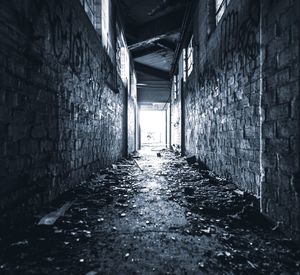 Empty corridor of building