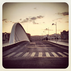 Road against cloudy sky