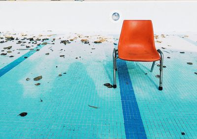 High angle view of swimming pool