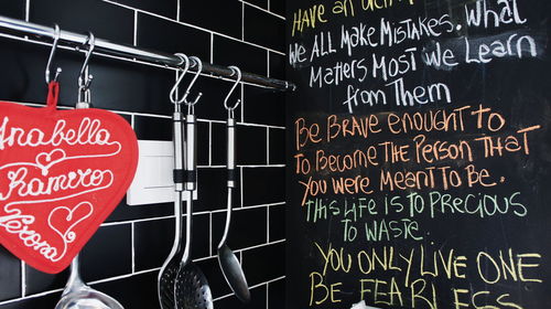 Information sign on wall