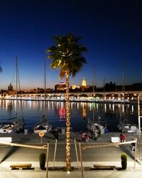 Boats in harbor