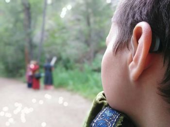 Close-up portrait of boy