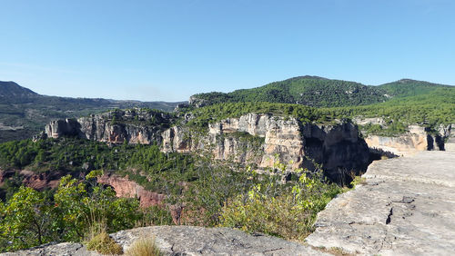 Scenic view of landscape against clear sky