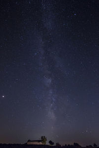 Low angle view of stars against sky at night