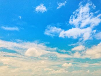Low angle view of clouds in sky