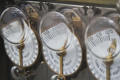 Close-up high angle view of carvings