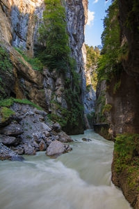 River flowing through rocks