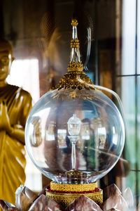 Phuket, thailand, glass bowl in which lies the tooth the temple wat chalong built