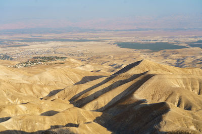 Judea desert rocks on sunset near maale adumim, israel