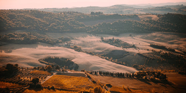 Sunset over toscana