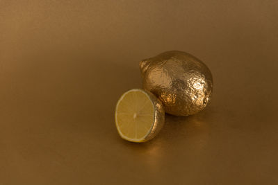 Close-up of fruit against white background