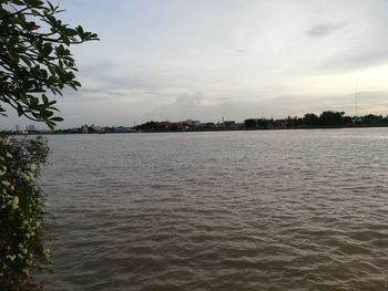 Scenic view of river against sky