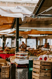 Close-up of food for sale in market