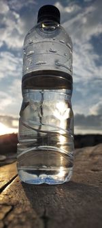Close-up of glass jar on table