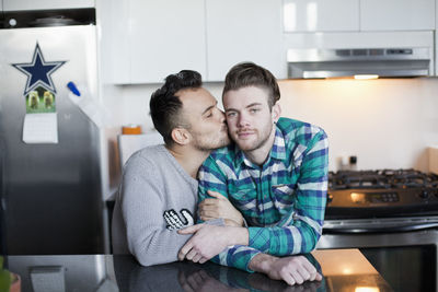 Portrait of a young gay couple