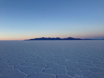 Scenic view of landscape against clear sky