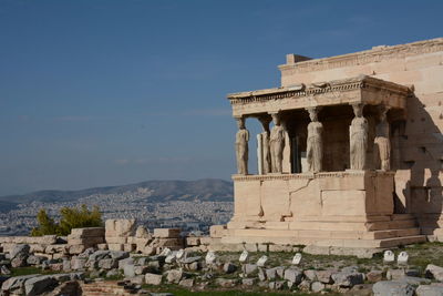 Parthenon against sky