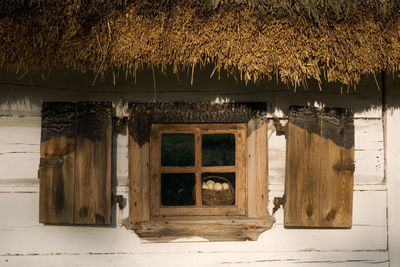 Close-up of wooden door