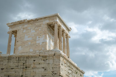 Athens, greece - february 13, 2020. ruins of parthenon on the acropolis - 447 bc - in athens, greece