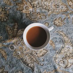 Directly above shot of tea on table