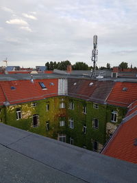 Residential district against sky