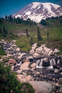 Scenic view of rocky mountains