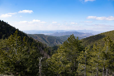 Mountain landscape view on clear sunny day