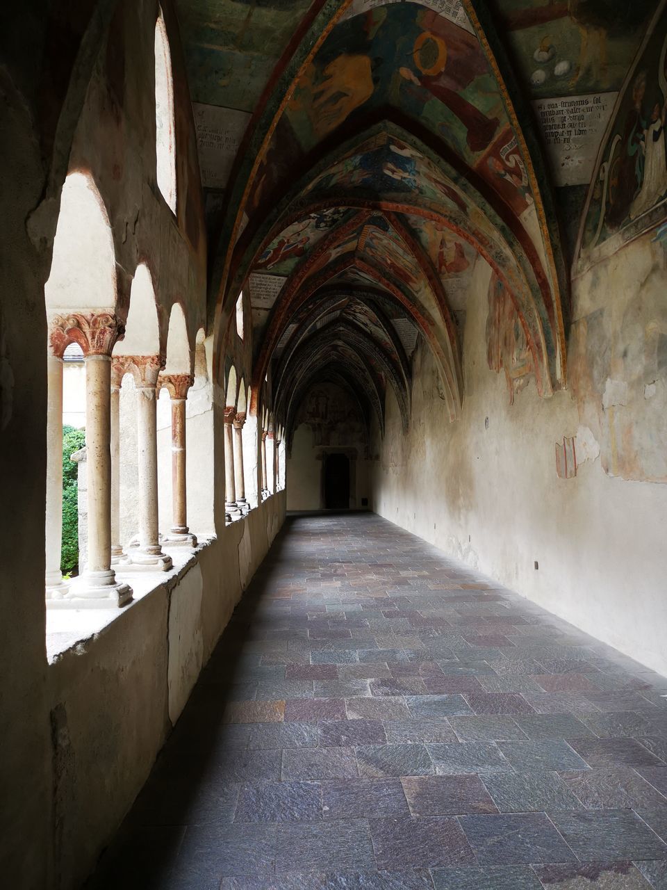 CORRIDOR OF HISTORIC BUILDING WITH COLONNADE