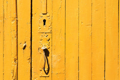 Full frame of old wooden door