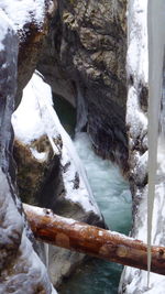 Scenic view of waterfall