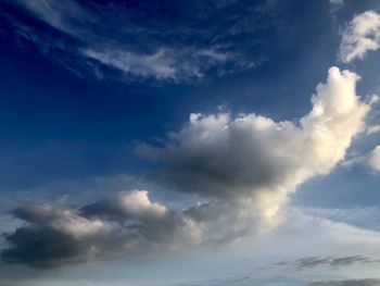 Low angle view of clouds in sky