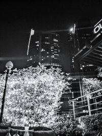 Illuminated city at night