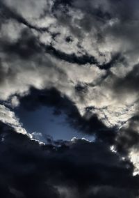 Low angle view of clouds in sky