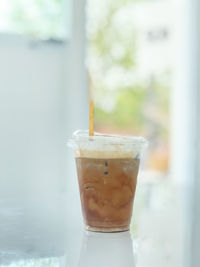 Close-up of drink on table