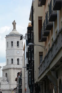 Low angle view of buildings against sky