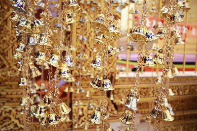 Close-up of chandelier hanging at market stall