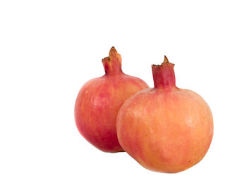 Close-up of apple against white background