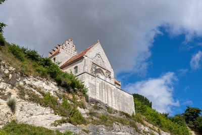 Low angle view of historical building against sky