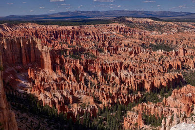 High angle view of rock formations