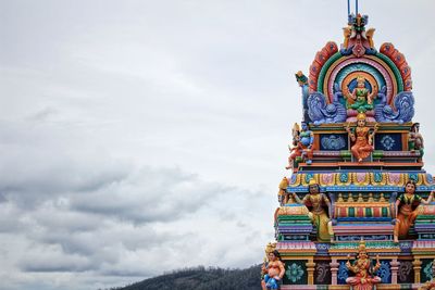 Low angle view of traditional building against sky