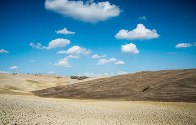 Scenic view of desert against sky