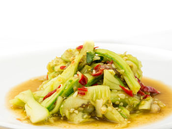 Close-up of salad served in plate