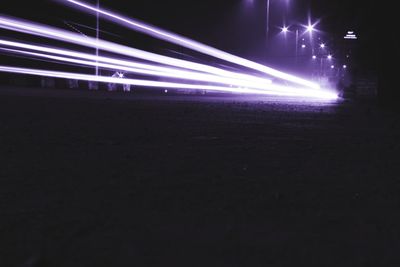 Light trails at night