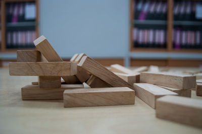 Close-up of toy on table at home