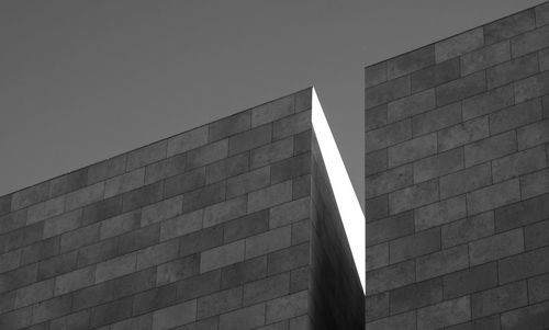 Low angle view of building against clear sky