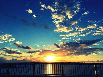 Low angle view of sky at sunset