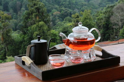 Close-up of tea on table