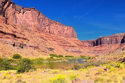 Moab panorama views colorado river jackass canyon red cliffs canyonlands arches national park, utah