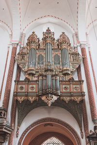 Low angle view of ceiling of cathedral