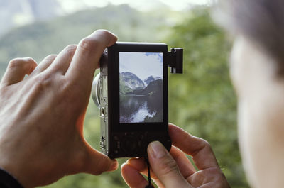 Close-up of hand holding smart phone